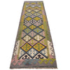 Handmade Turkish Design Wool Kilim Runner 2' 7" x 9' 6" ft / 80 x290 cm - No. G28055