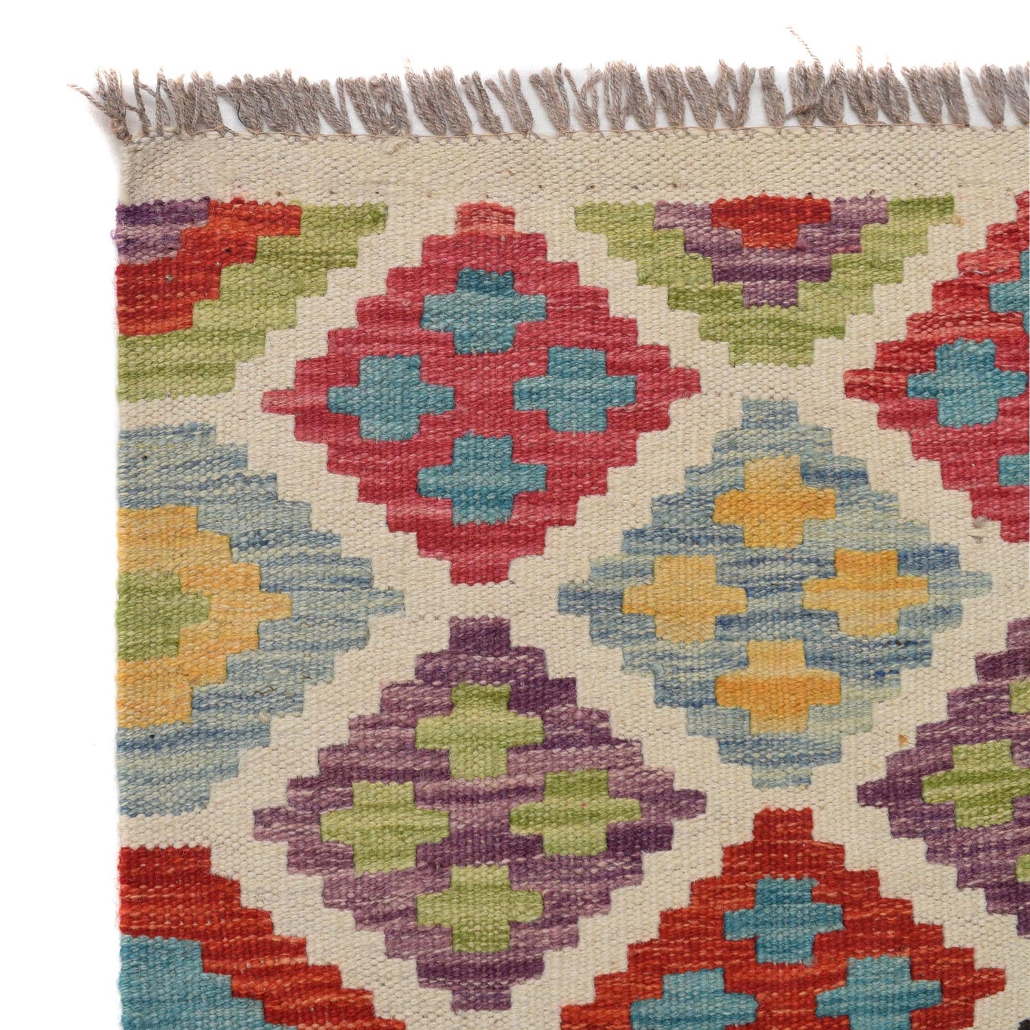 Handmade Turkish Design Wool Kilim Runner 2' 6" x 9' 11" ft / 75 x301 cm - No. G28057