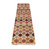 Colorful Flat-Weave Wool Kilim Runner 2' 7" x 9' 10" ft / 78 x299 cm - No. G28062