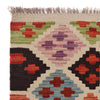 Colorful Flat-Weave Wool Kilim Runner 2' 7" x 9' 10" ft / 78 x299 cm - No. G28062