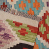 Colorful Flat-Weave Wool Kilim Runner 2' 7" x 9' 10" ft / 78 x299 cm - No. G28062