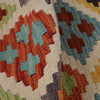 Colorful Flat-Weave Wool Kilim Runner 2' 7" x 9' 10" ft / 78 x299 cm - No. G28062