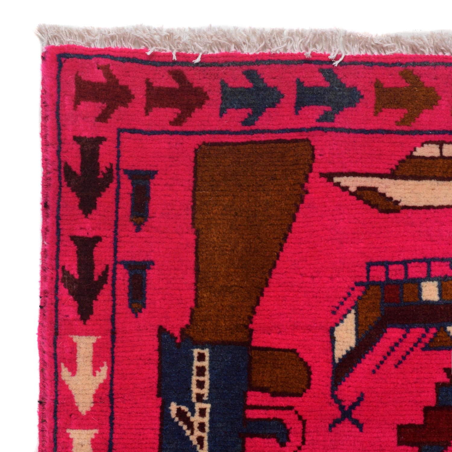 Authentic Afghan War Area Rug 2' 7" x 4' 0" ft / 80 x 121 cm - No. G28092