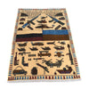 Afghan War Rug – Military Design 2' 9" x 4' 1" ft / 83 x 124 cm - No. G28094