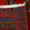 Hand-Knotted Afghan War Carpet 2' 8" x 3' 11" ft / 82 x 120 cm - No. G29012