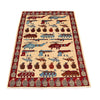 Handmade Afghan War Area Rug 3' 5" x 5' 0" ft / 104 x 152 cm - No. G29024