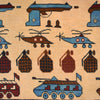 Handmade Afghan War Area Rug 3' 5" x 5' 0" ft / 104 x 152 cm - No. G29024