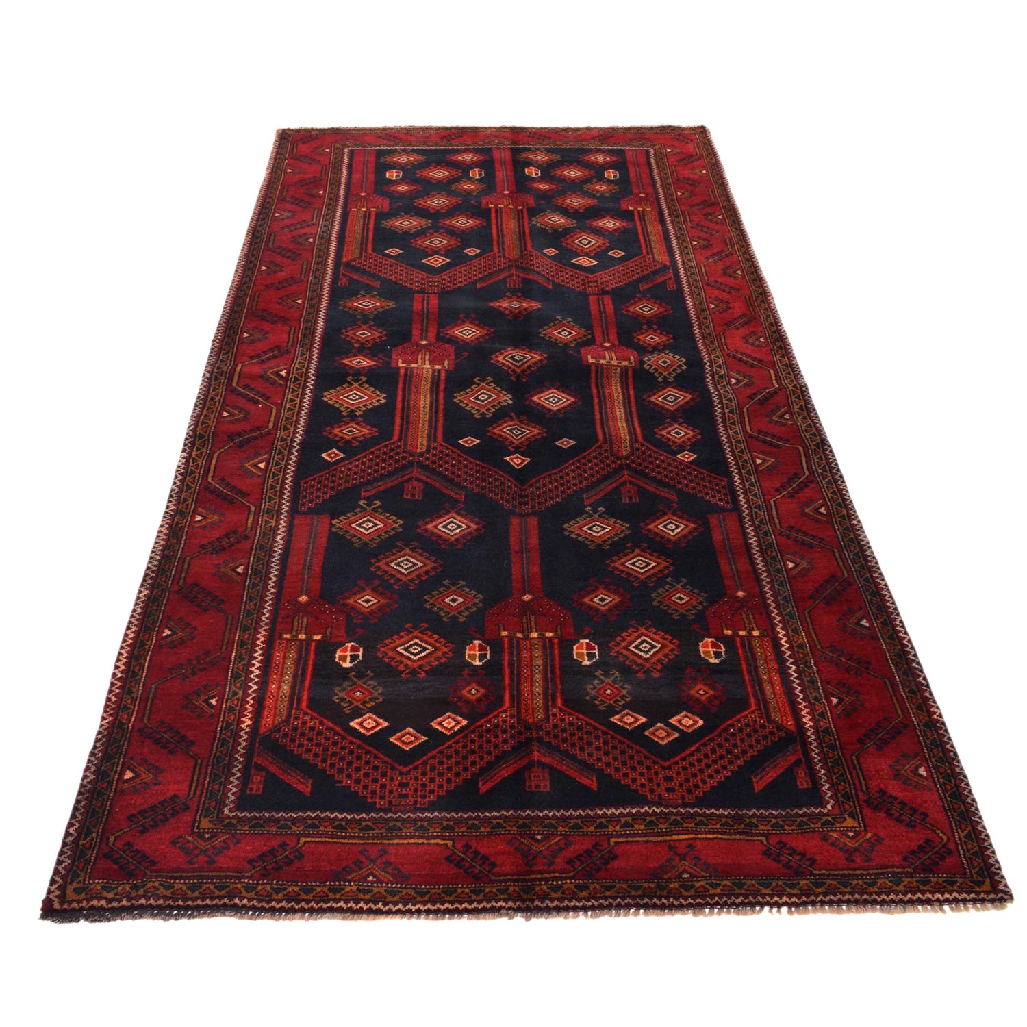 Traditional Baloch Rug 4' 4" x 8' 7" ft / 132 x 261 cm - No. G29026