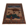 Handmade Afghan War Area Kilim 3' 0" x 4' 4" ft / 92 x 133 cm - No. G29037