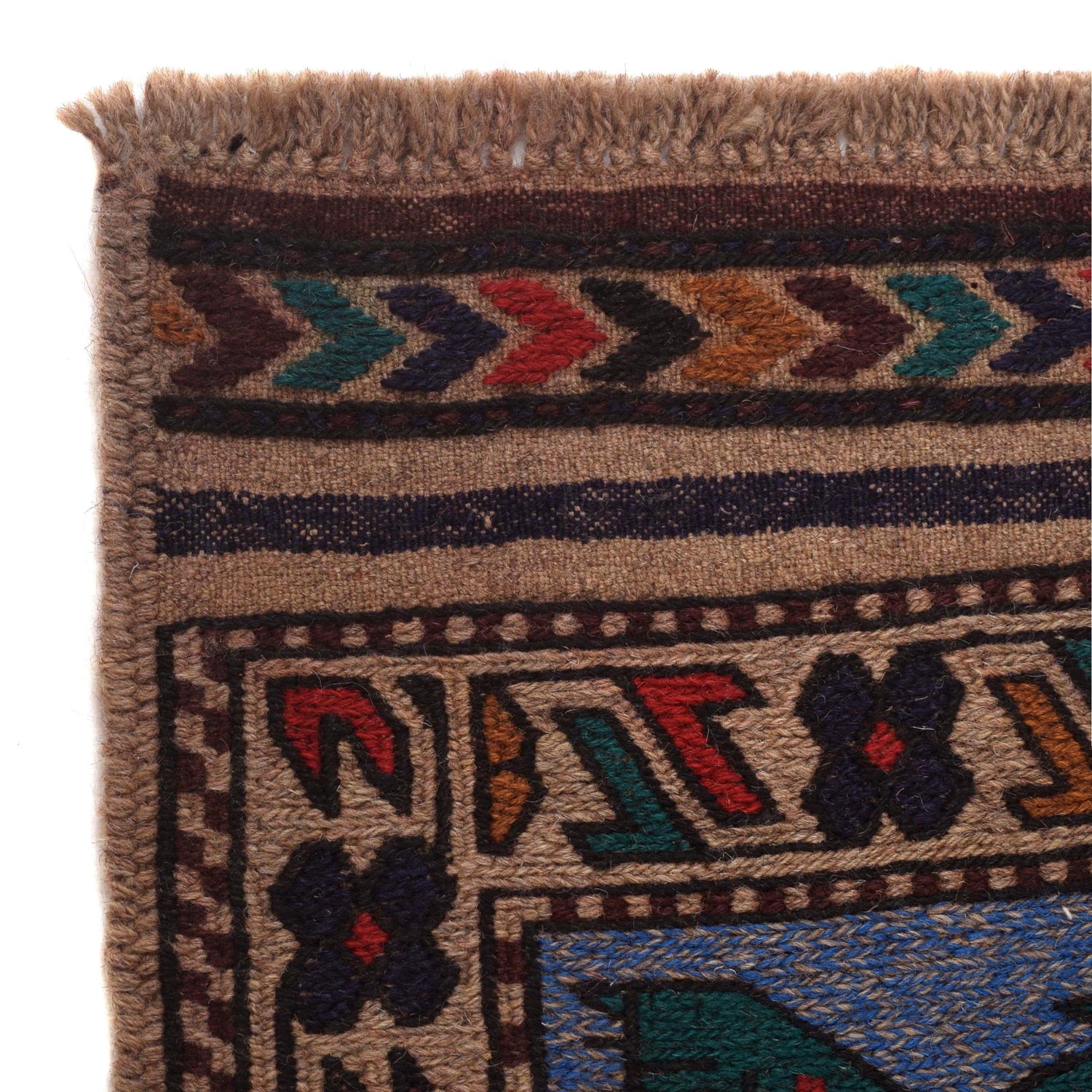 Handmade Afghan War Area Kilim 3' 0" x 4' 4" ft / 92 x 133 cm - No. G29037