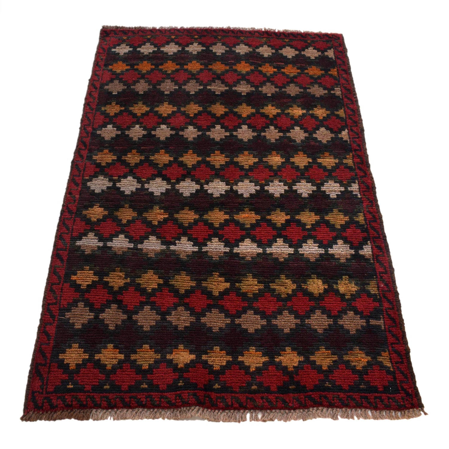 Hand Knotted Baluchi Rug 2' 10" x 4' 5" ft / 87 x 135 cm - No. G29090