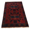 Red Color Baluchi Rug 3' 1" x 4' 8" ft / 93 x 141 cm - No. G29093
