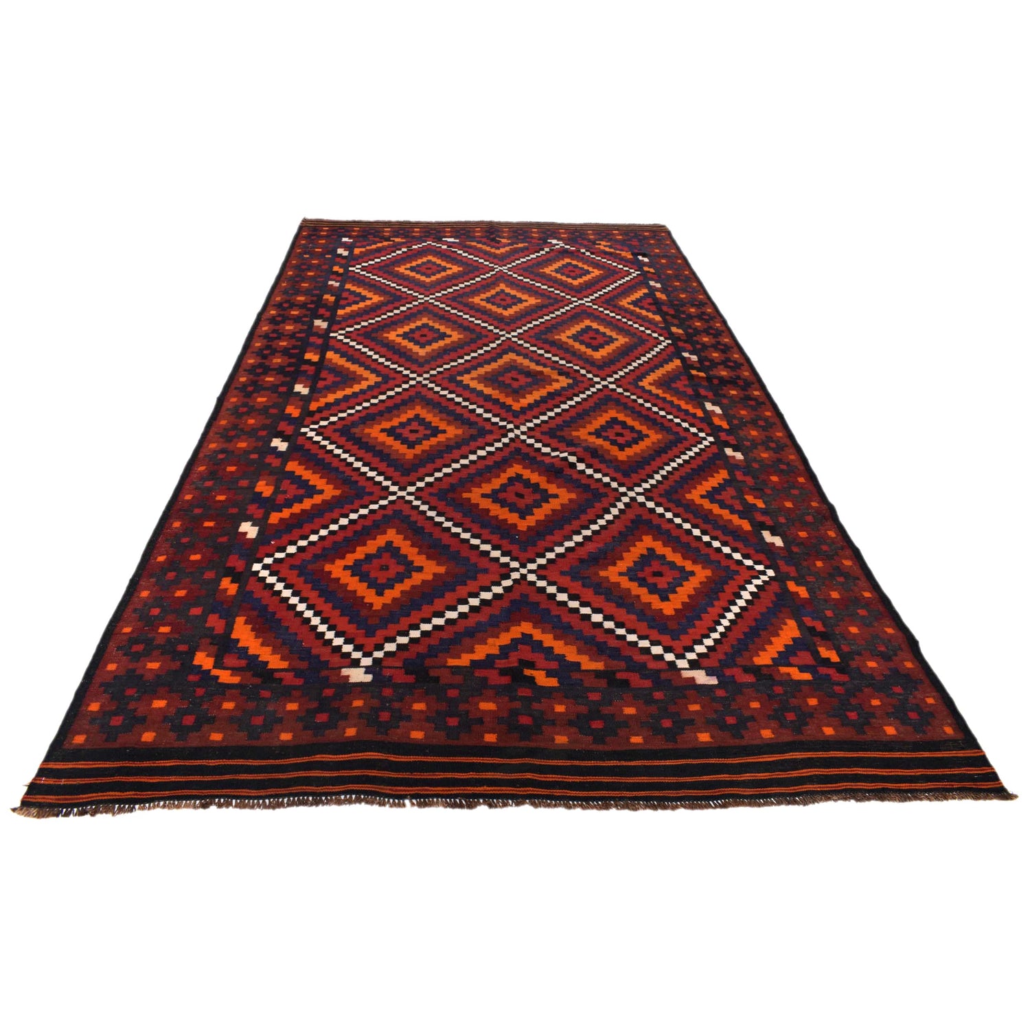 Handmade Maimana Kelim 6' 5" x 10' 11" ft / 195 x 334 cm - No. G29129