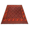 Red Afghan Kilim 5' 6" x 7' 10" ft / 167 x 238 cm - No. G29130
