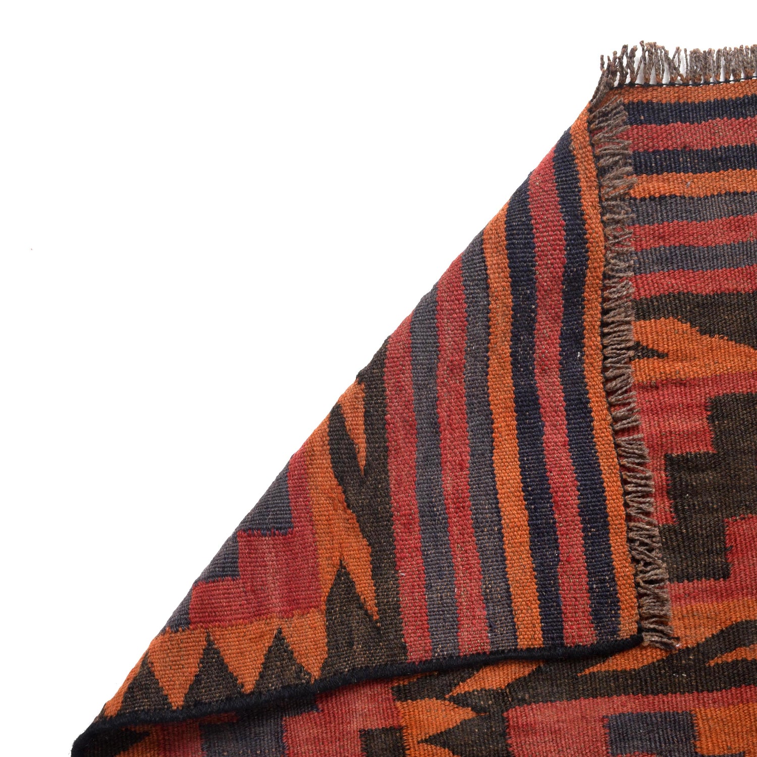 Red Afghan Kilim 5' 6" x 7' 10" ft / 167 x 238 cm - No. G29130