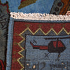 Hand-Knotted Afghan War Carpet 2' 10" x 4' 3" ft / 86 x 129 cm - No. G29155