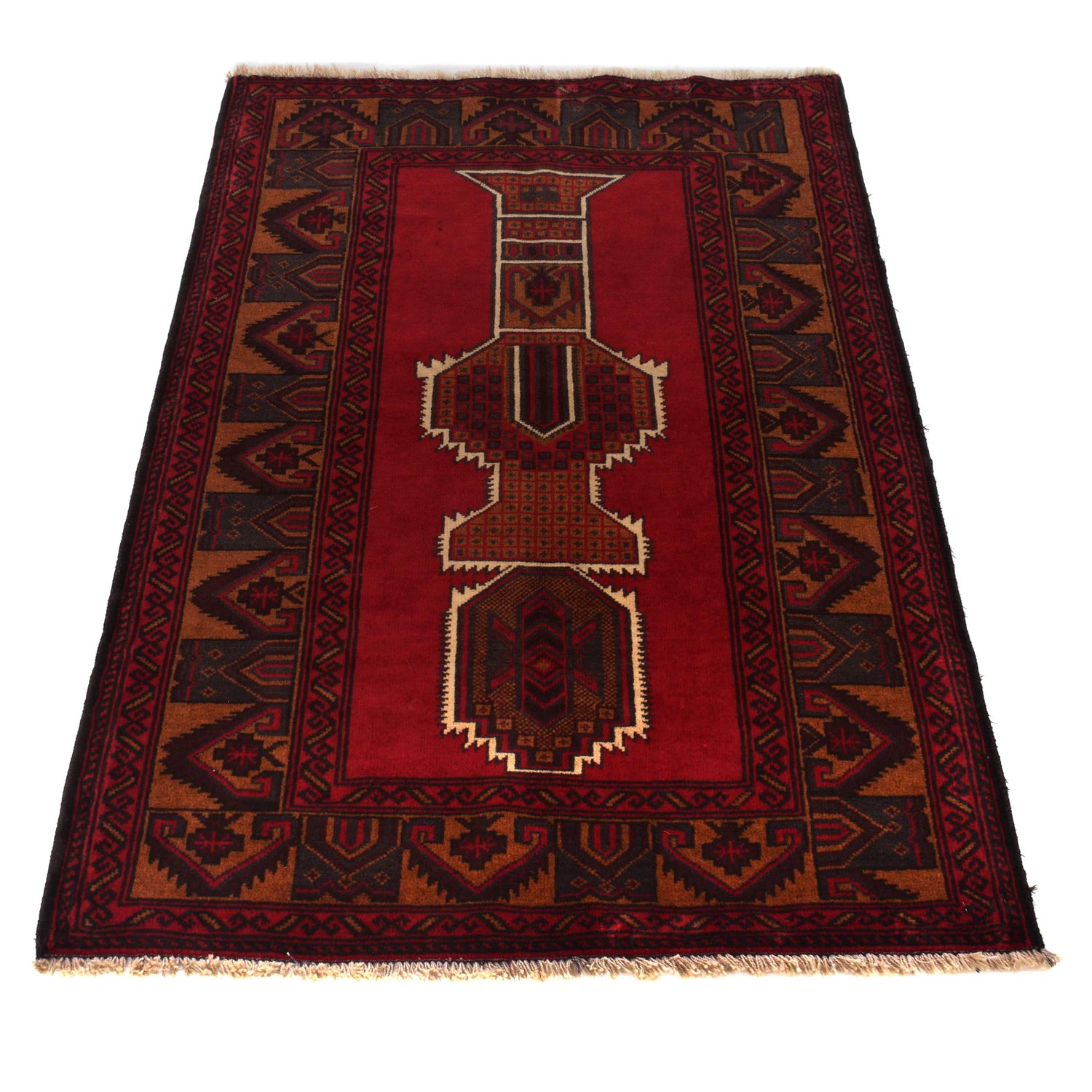 Red Baluchi Rug 2' 11" x 4' 7" ft / 88 x 140 cm - No. G29167