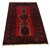 Red Baluchi Rug 2' 11" x 4' 8" ft / 90 x 143 cm - No. G29168