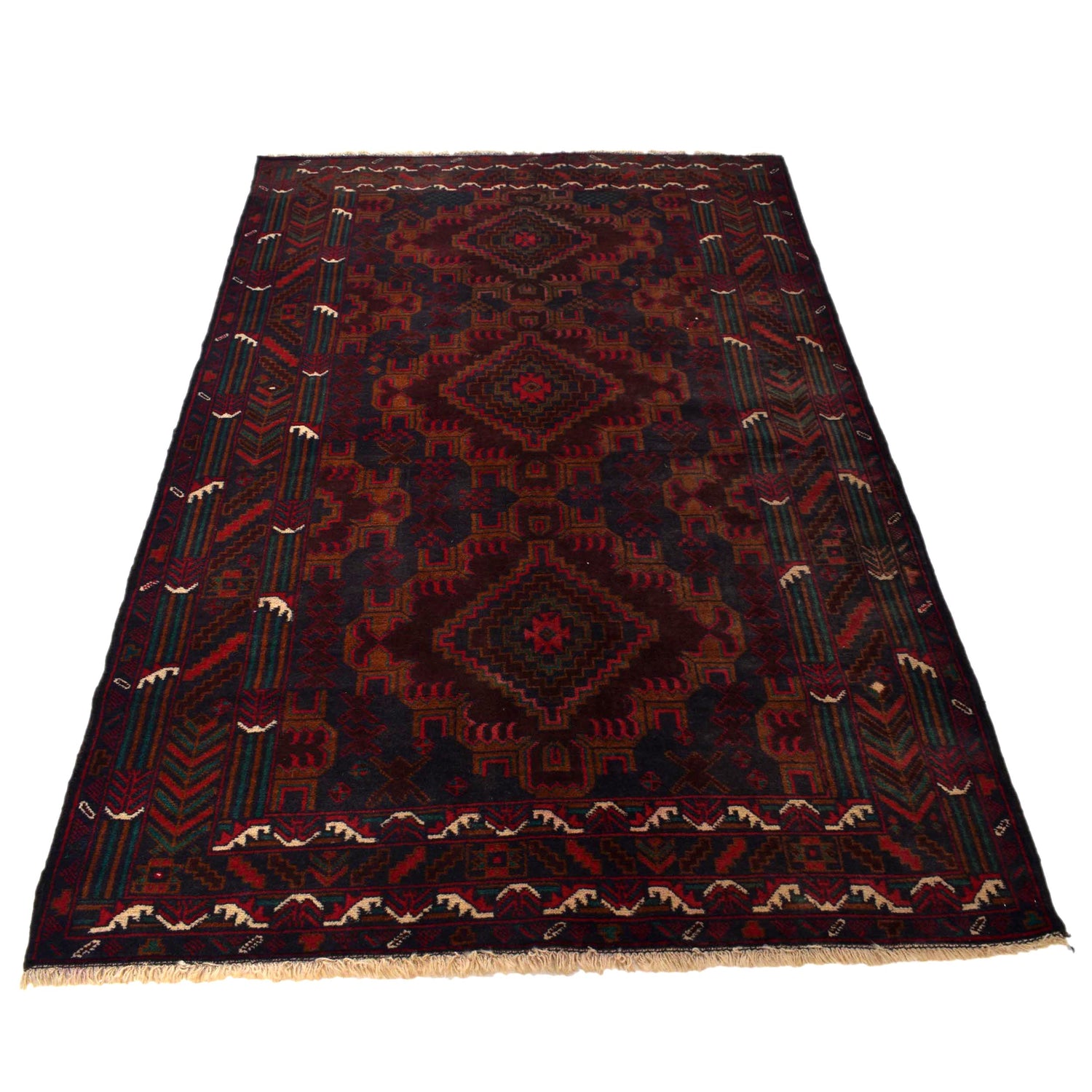 Tribal Baloch Rug 4' 0" x 6' 4" ft / 123 x 193 cm - No. G29253