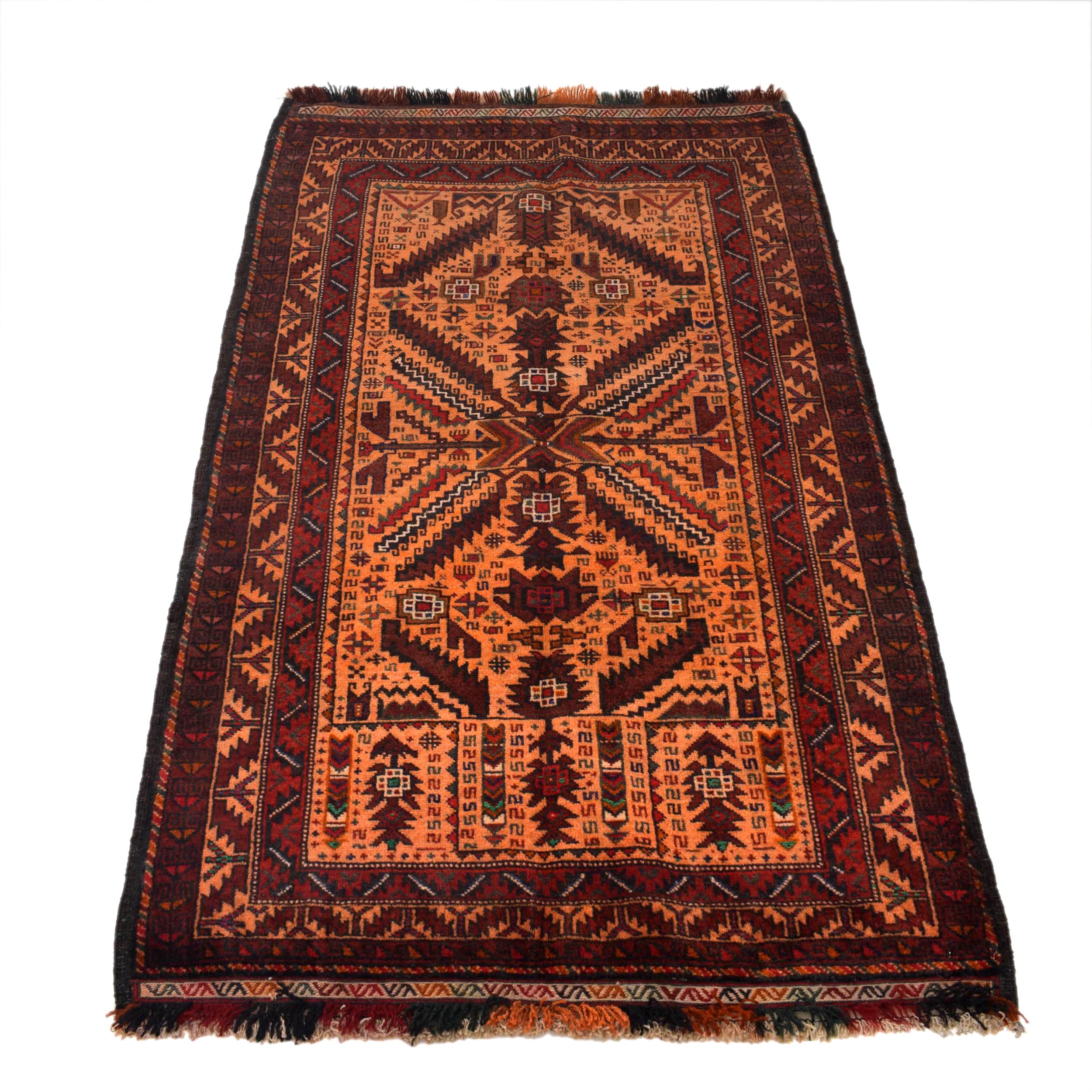 Tribal Baloch Rug 2' 11" x 5' 1" ft / 90 x 154 cm - No. G29255
