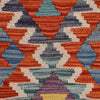 Colorful Flat-Weave Wool Kilim Runner 2' 8" x 13' 1" ft / 81 x 400 cm - No. G29315