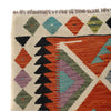 Colorful Flat-Weave Wool Kilim 4' 0" x 6' 3" ft / 122 x 191 cm - No. G29320