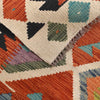 Colorful Flat-Weave Wool Kilim 4' 0" x 6' 3" ft / 122 x 191 cm - No. G29320