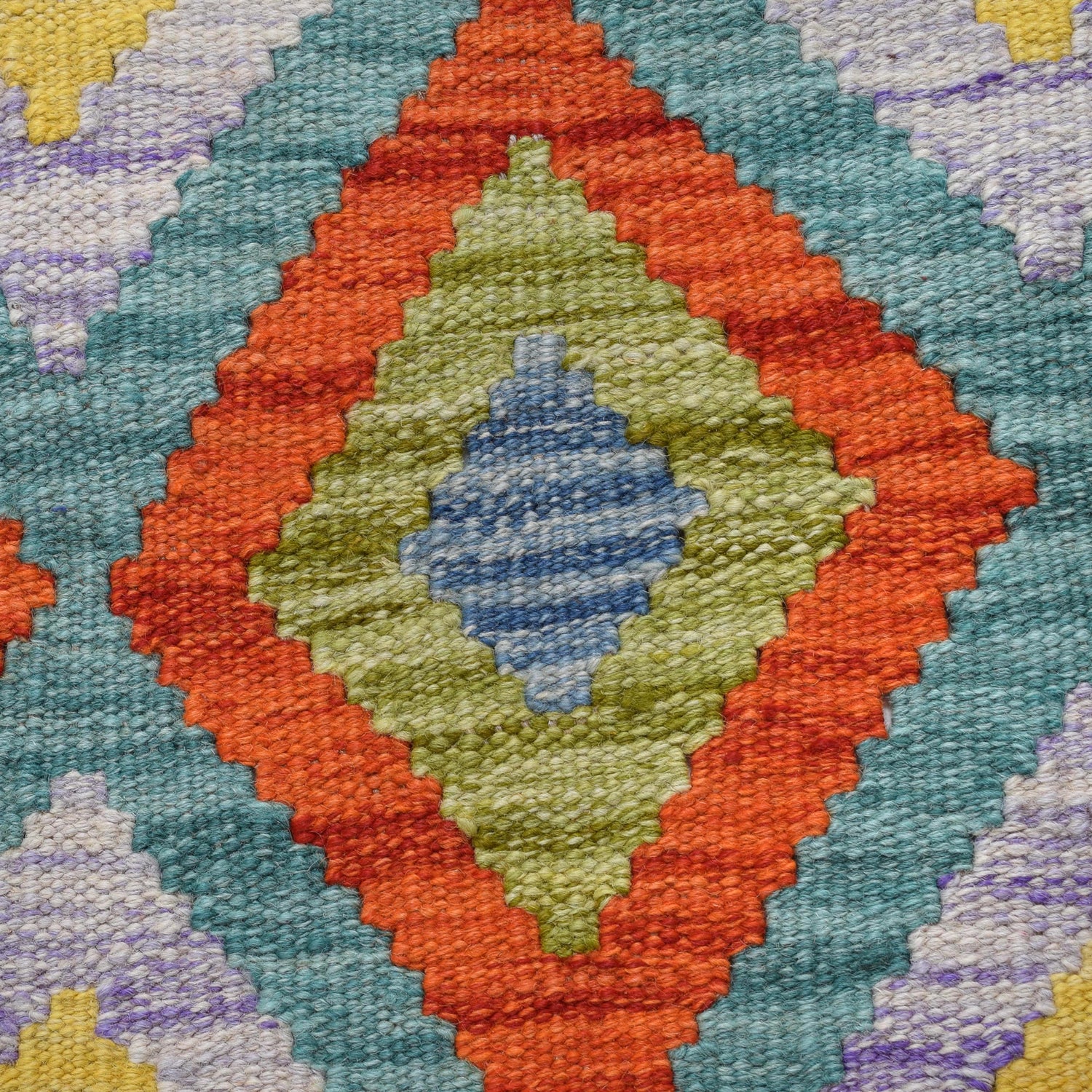 Hand Knotted Afghan Style Kilim Runner 2' 9" x 9' 8" ft / 85 x 295 cm - No. G29741