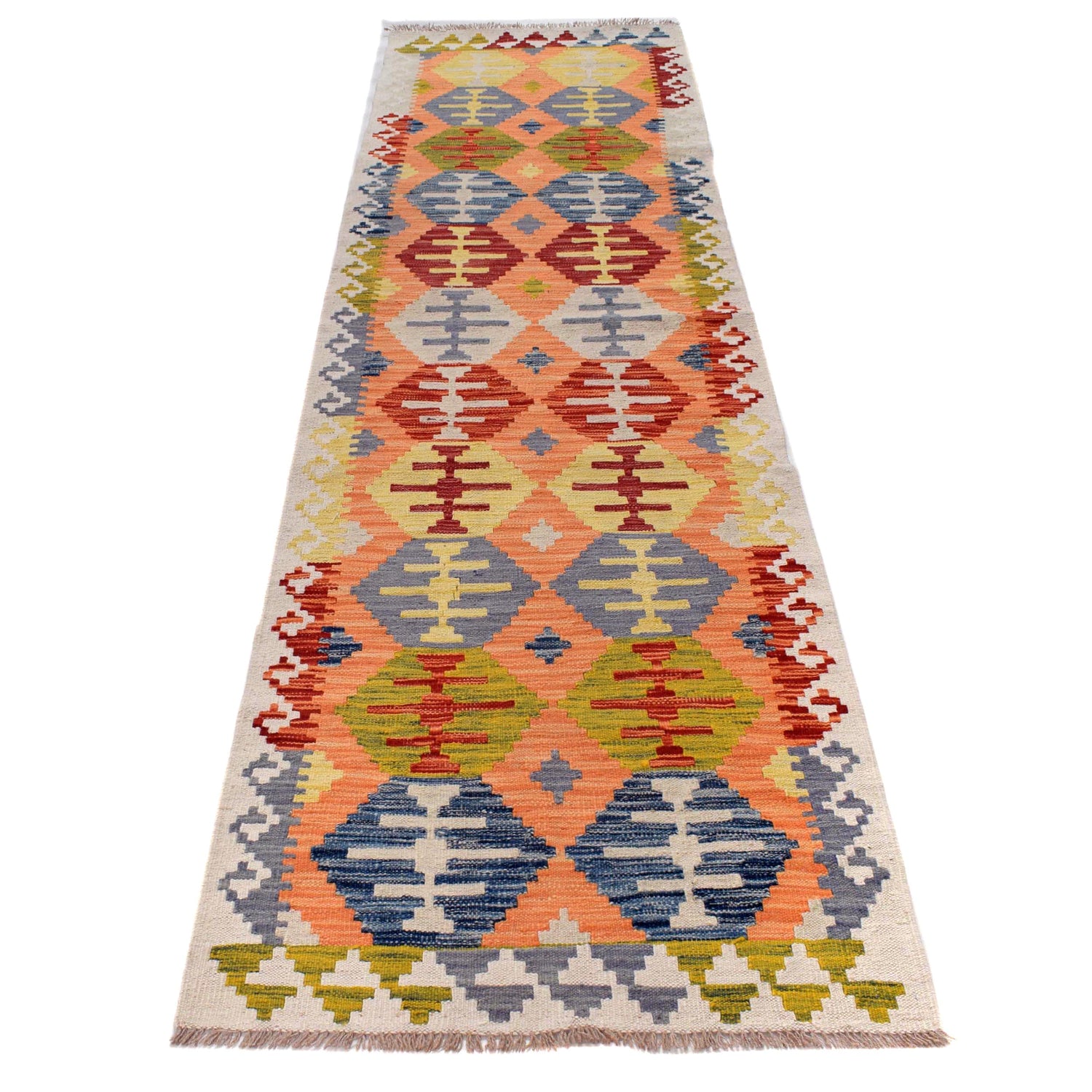 Long Chobi Kilim Runner 2' 7" x 9' 11" ft / 80 x 302 cm - No. G29745
