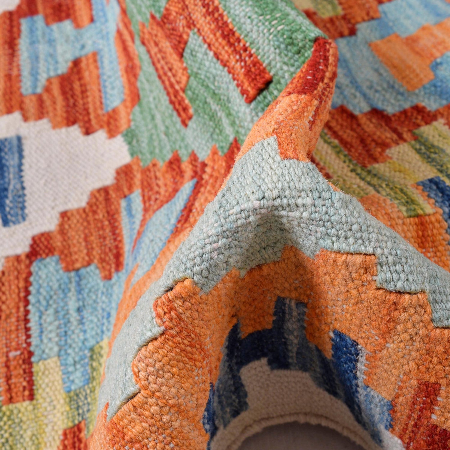 Hand Knotted Flatweave Kilim Runner 2' 10" x 9' 6" ft / 87 x 290 cm - No. G29746