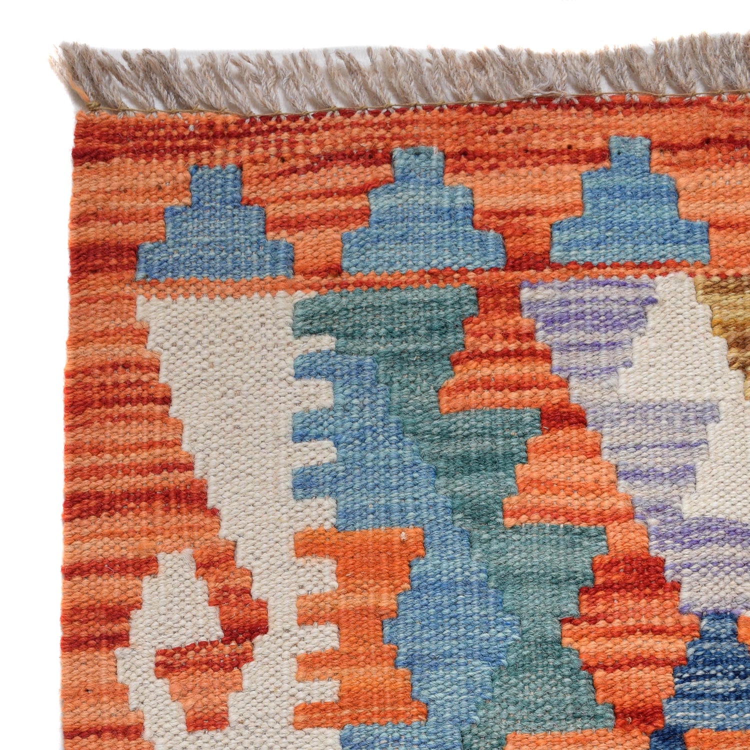 Handmade Afghan Vegetable Kilim Runner 2' 9" x 9' 8" ft / 84 x 294 cm - No. G29747