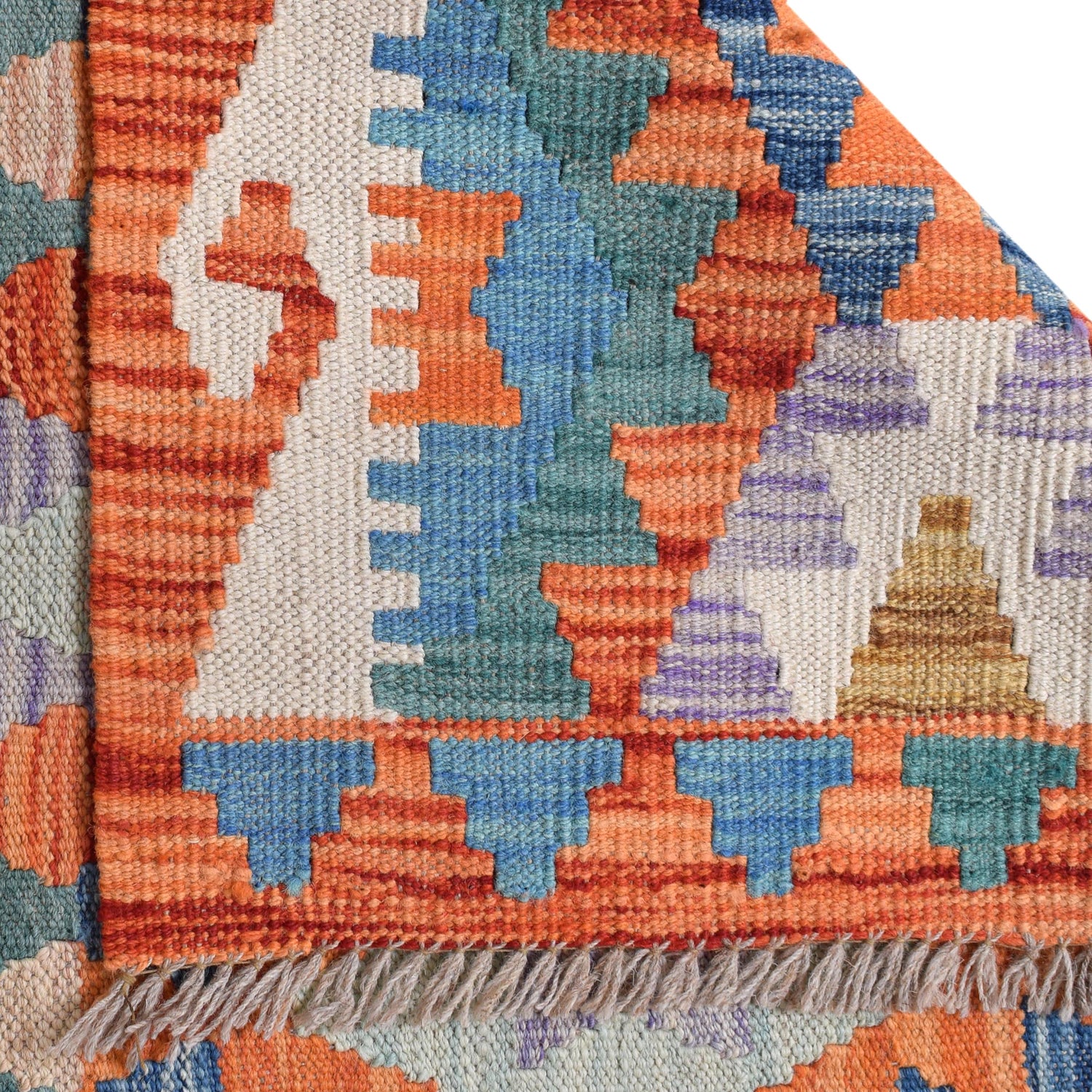 Handmade Afghan Vegetable Kilim Runner 2' 9" x 9' 8" ft / 84 x 294 cm - No. G29747