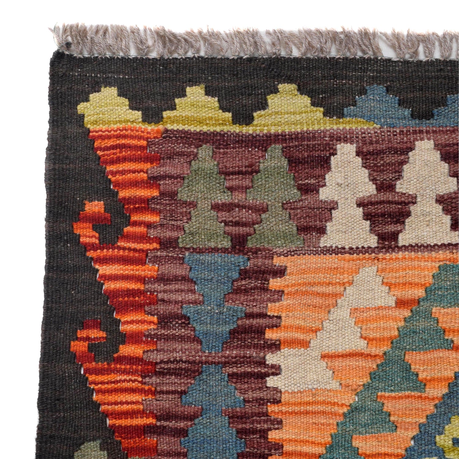 Hand Made Afghan Kilim Runner 2' 7" x 9' 3" ft / 78 x 281 cm - No. G29751