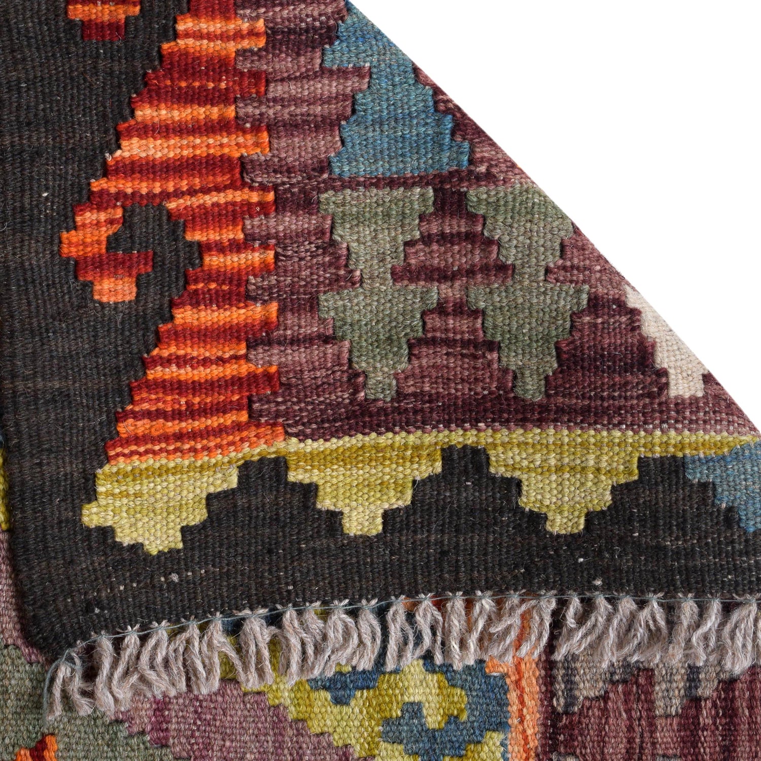 Hand Made Afghan Kilim Runner 2' 7" x 9' 3" ft / 78 x 281 cm - No. G29751