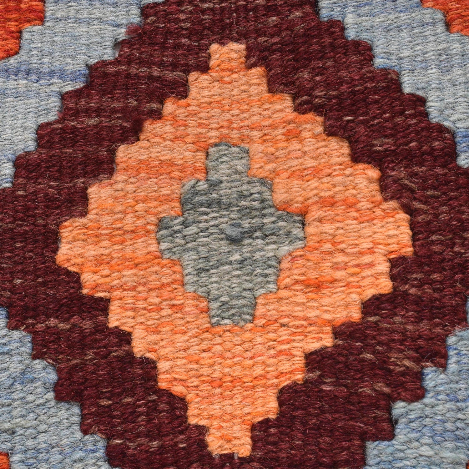 Hand Knotted Afghan Style Kilim Runner 3' 1" x 8' 8" ft / 95 x264 cm - No. G29755