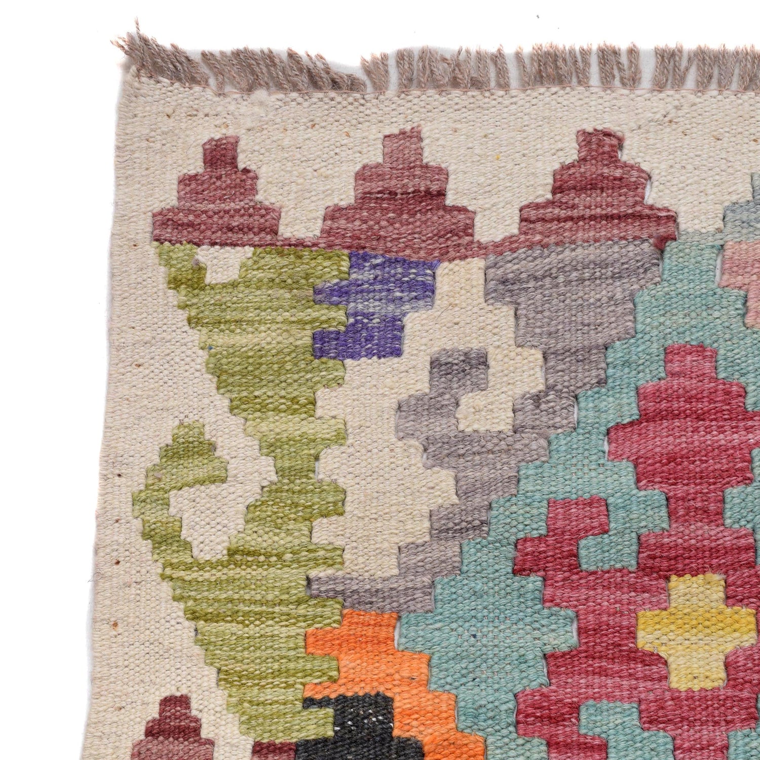 Hand Woven Wool Kelim Runner 2' 9" x 9' 7" ft / 83 x 293 cm - No. G29768