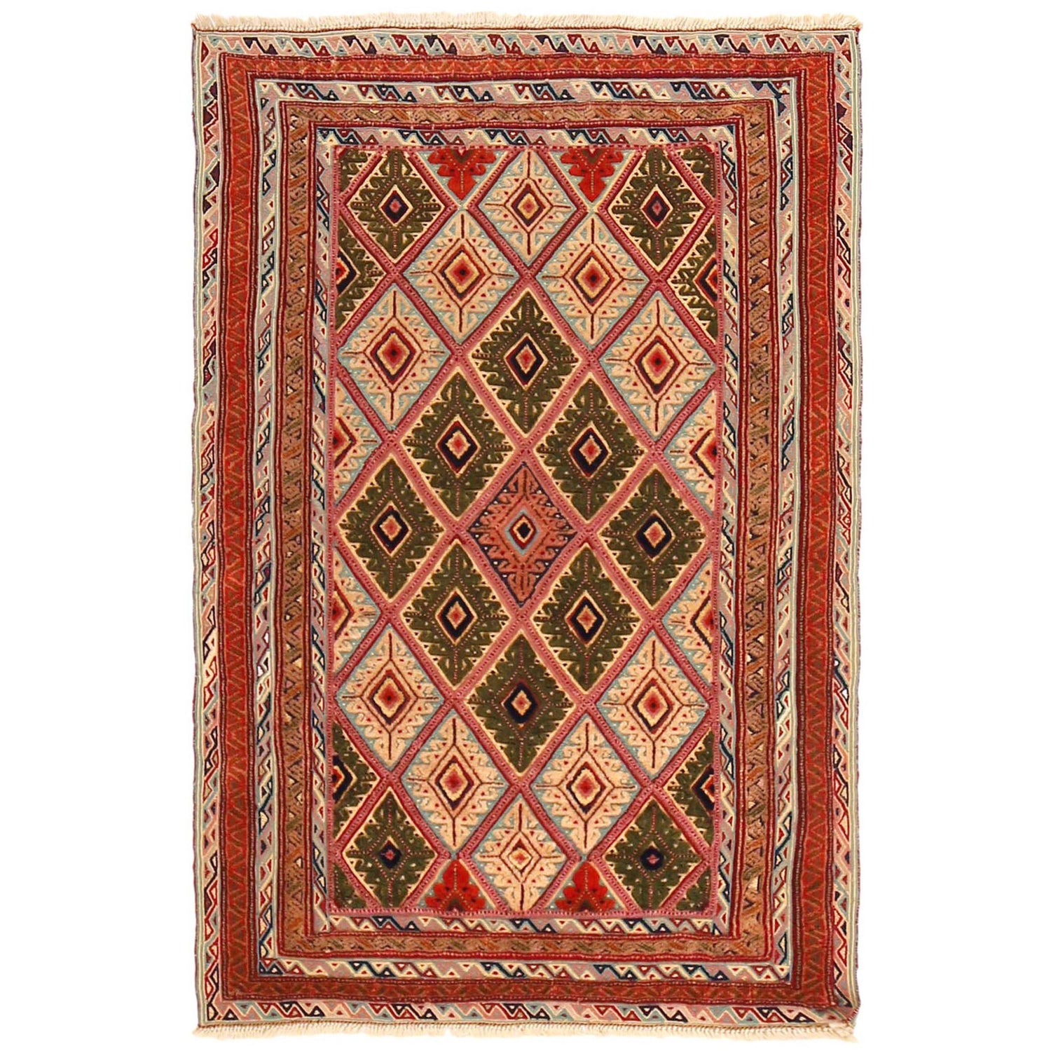 Handmade Nakhunak Kilim Rug 3' 0" x 4' 5" ft / 91 x 134 cm - No. G30959