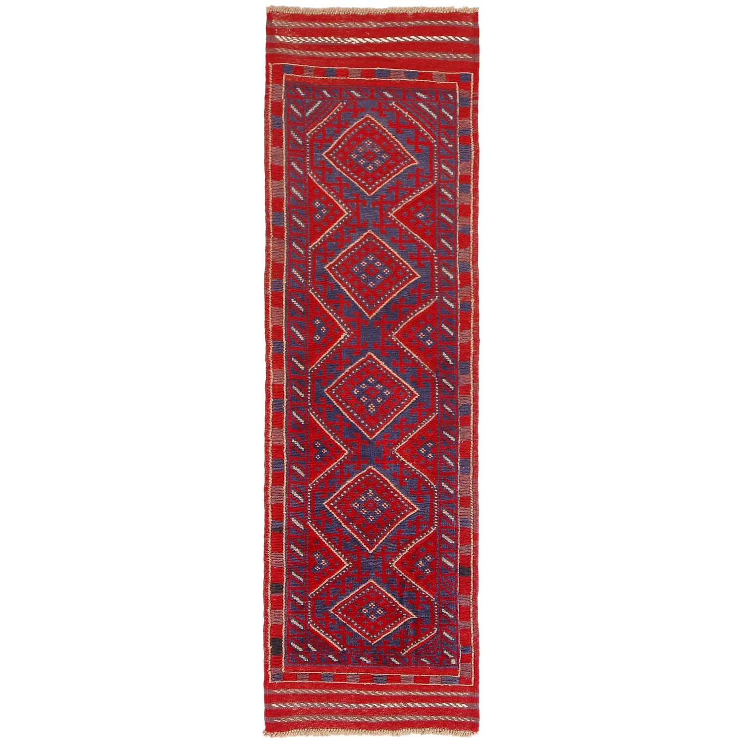 Handmade Mushwani Runner Rug 2' 0" x 7' 3" ft / 60 x 220 cm - No. G30978