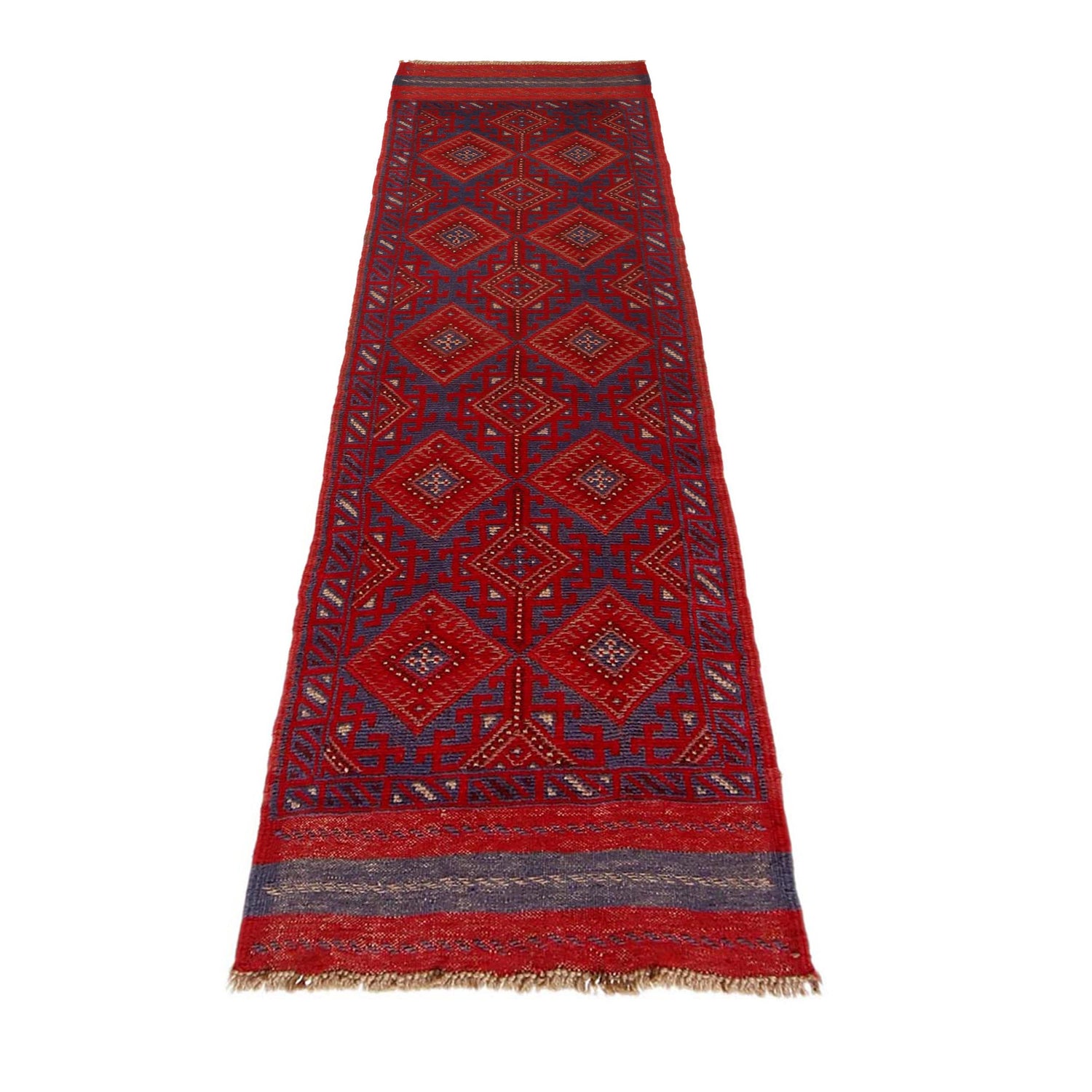 Hand Knotted Mashwani Runner Rug 1' 11" x 7' 9" ft / 59 x 237 cm - No. G30982