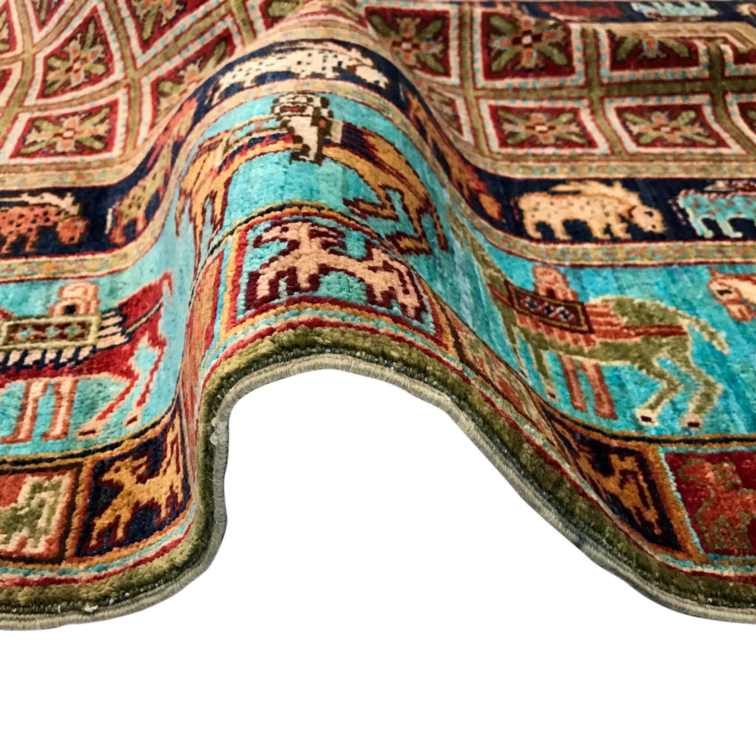 Luxury Shikargah Carpet 4' 0" x 6' 0" ft / 123 x 183 cm - No. G31159