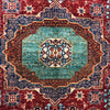 Red Color Mamluk Carpet 3' 11" x 4' 8" ft / 120 x 142 cm - No. G31198