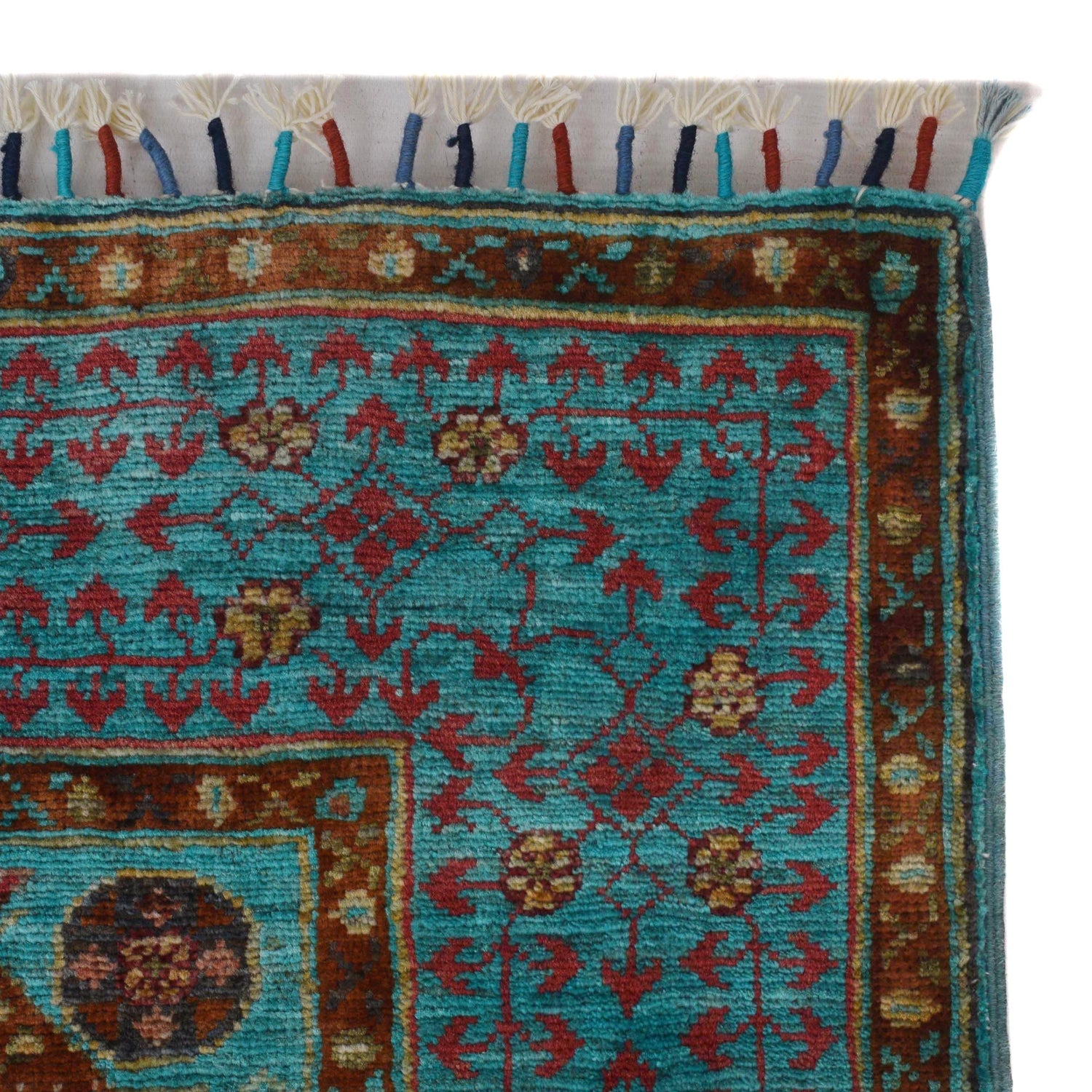 Oriental Mamluk Area Rug 4' 1" x 5' 10" ft / 124 x 178 cm - No. G31199