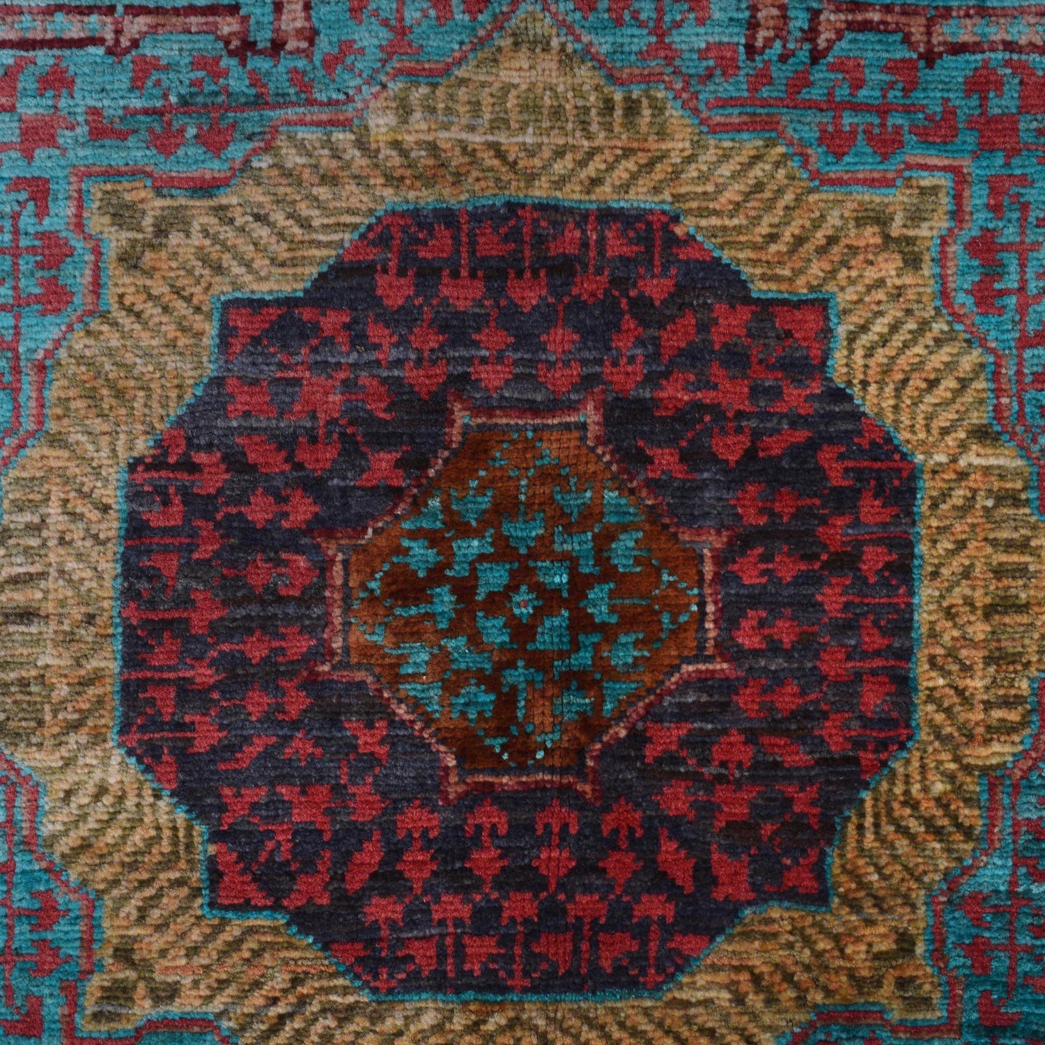 Oriental Mamluk Area Rug 4' 1" x 5' 10" ft / 124 x 178 cm - No. G31199