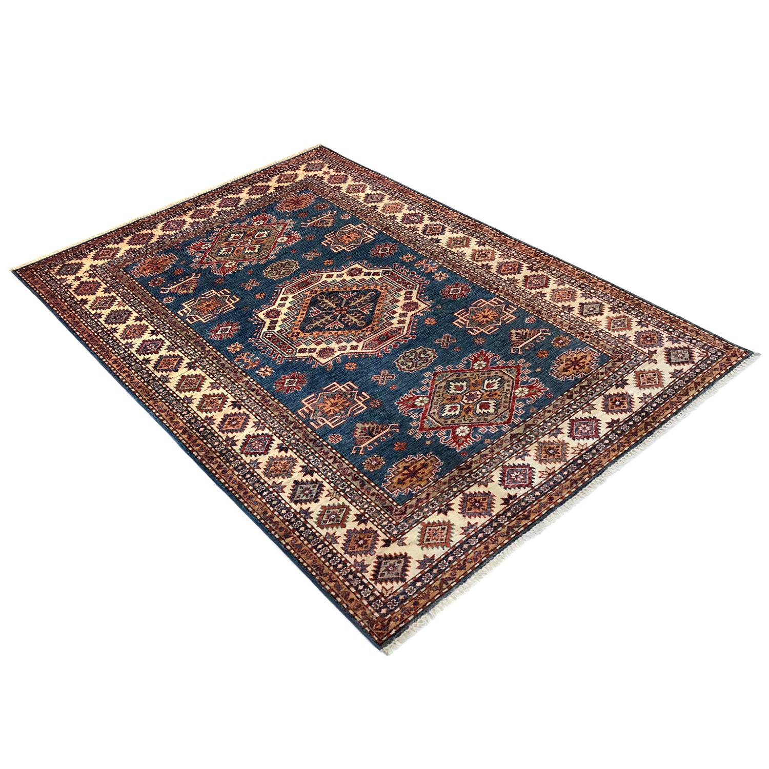 High-Quality Kazak Area Rug 5' 5" x 7' 9" ft / 164 x 237 cm - No. G31205