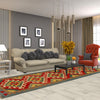 Colorful Flat-Weave Wool Kilim Runner 2' 2"x 6' 7" ft / 65 x 200 cm - No. G31271