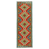 Colorful Flat-Weave Wool Kilim Runner 2' 2"x 6' 7" ft / 67 x 201 cm - No. G31275