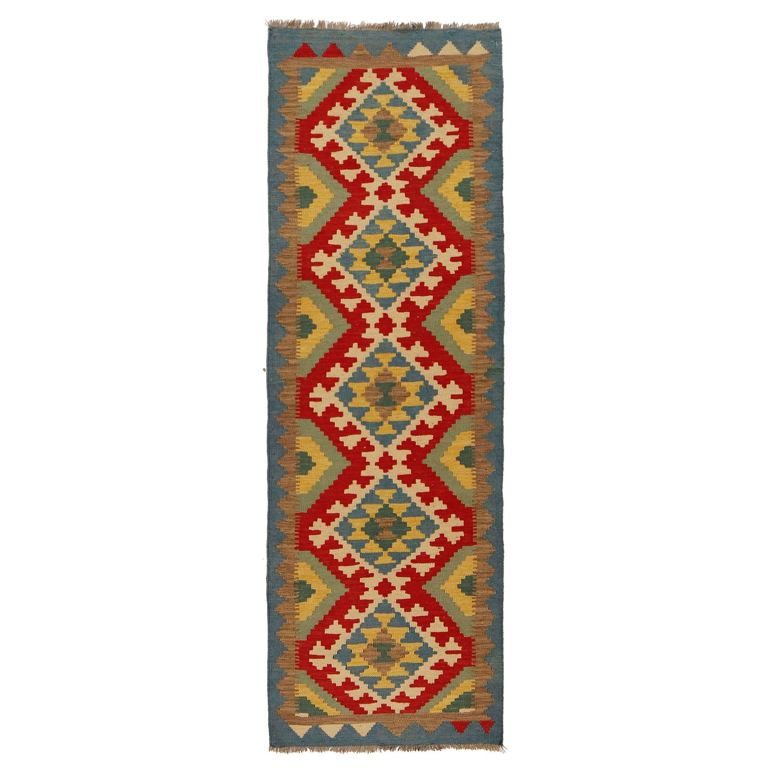 Short Kilim Runner 2' 2"x 6' 7" ft / 65 x 201 cm - No. G31278