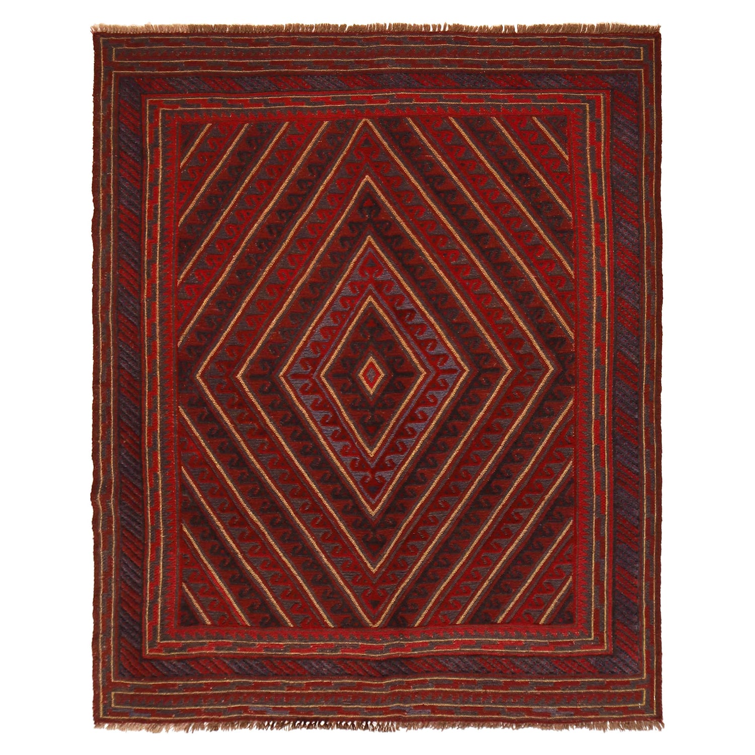 Traditional Mashwani Carpet 4' 11" x 5' 11" ft / 150 x 181 cm - No. G31323