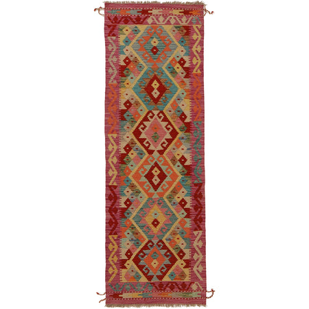 Short Kilim Runner 2' 2"x 6' 6" ft / 65 x 198 cm - No. G31344