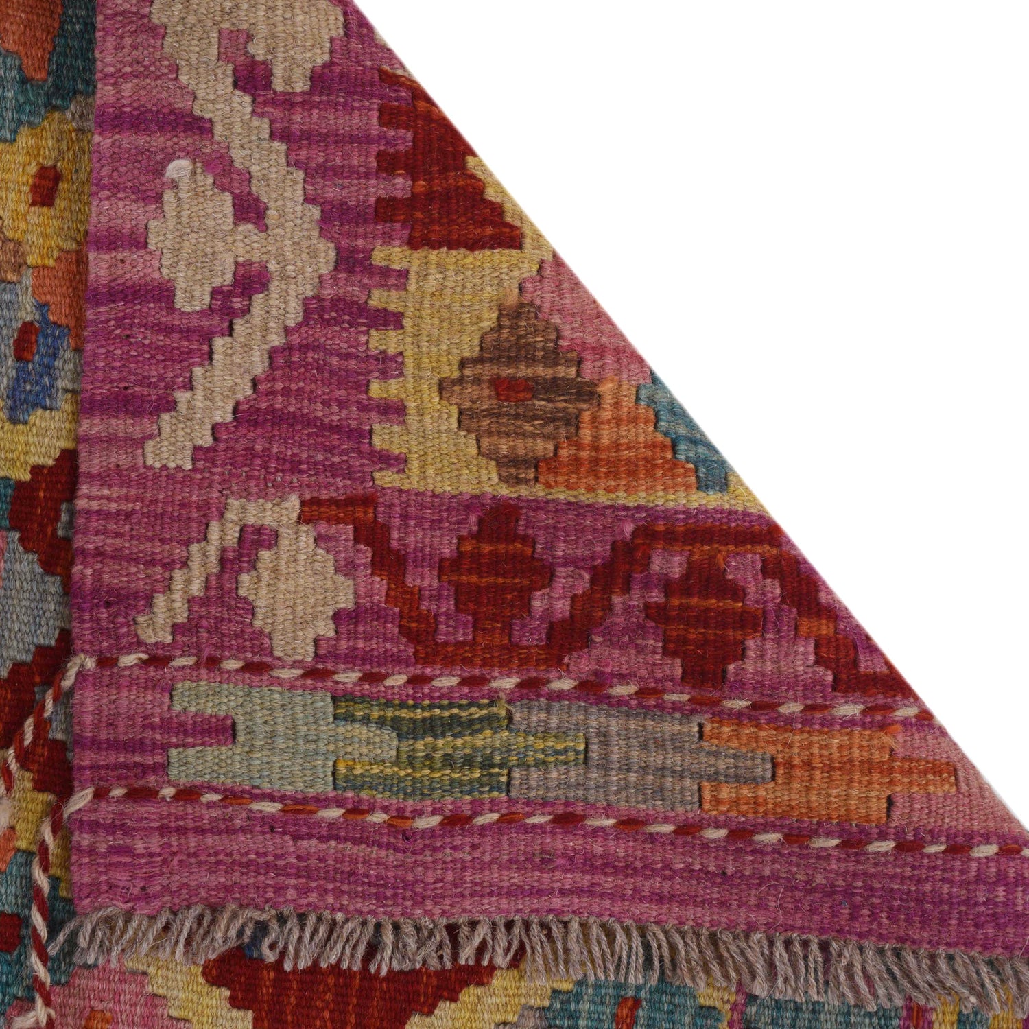 Short Kilim Runner 2' 2"x 6' 6" ft / 65 x 198 cm - No. G31344